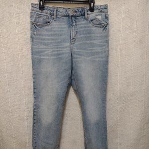 Old Navy Power Straight High Rise Secret Slim Pockets Light Wash Women's Size 14